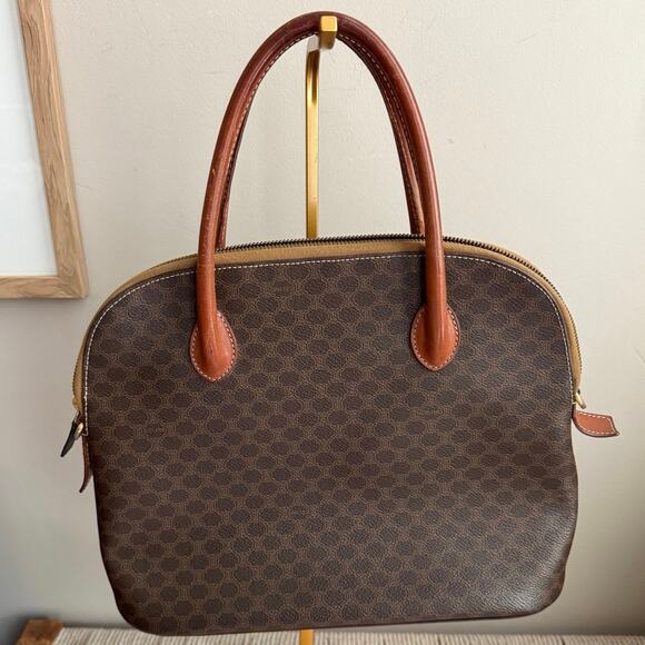 Celine Handbags - Celine Vintage Macadam Shoulder Bag